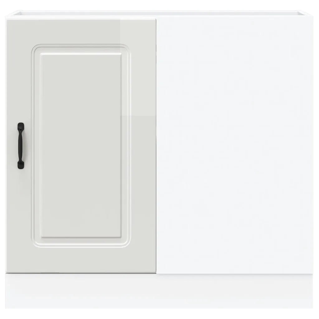 Mobiletto da cucina "Kalmar" Bianco lucido in legno ingegnerizzato 854320