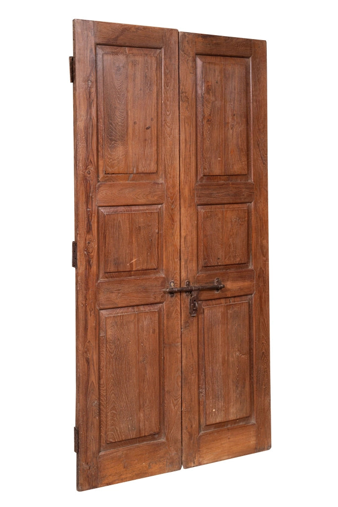 Biscottini Porta in legno massello e ferro da interno o da esterno vecchia e antica medievale