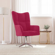 vidaXL Sedia Relax Rosso Vino in Velluto