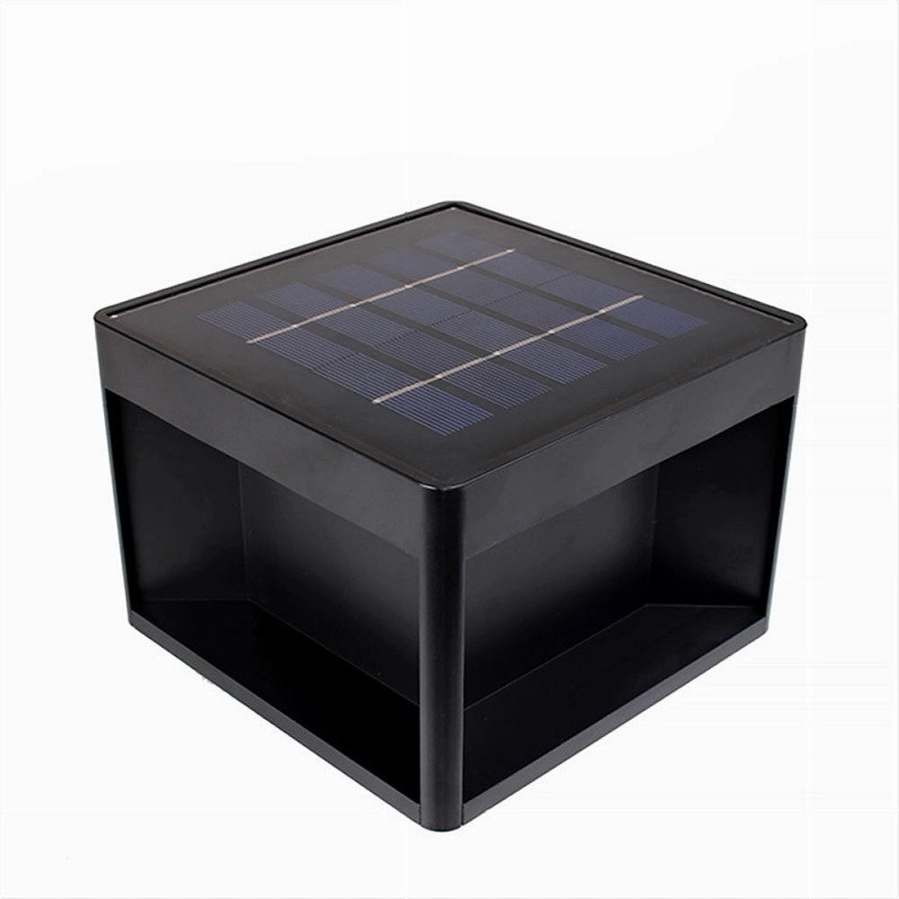 Trade Shop - Faretto Led Pannello Solare Cubo Applique Parete Segnapasso Terra Cct Ip65 Qw-3c -