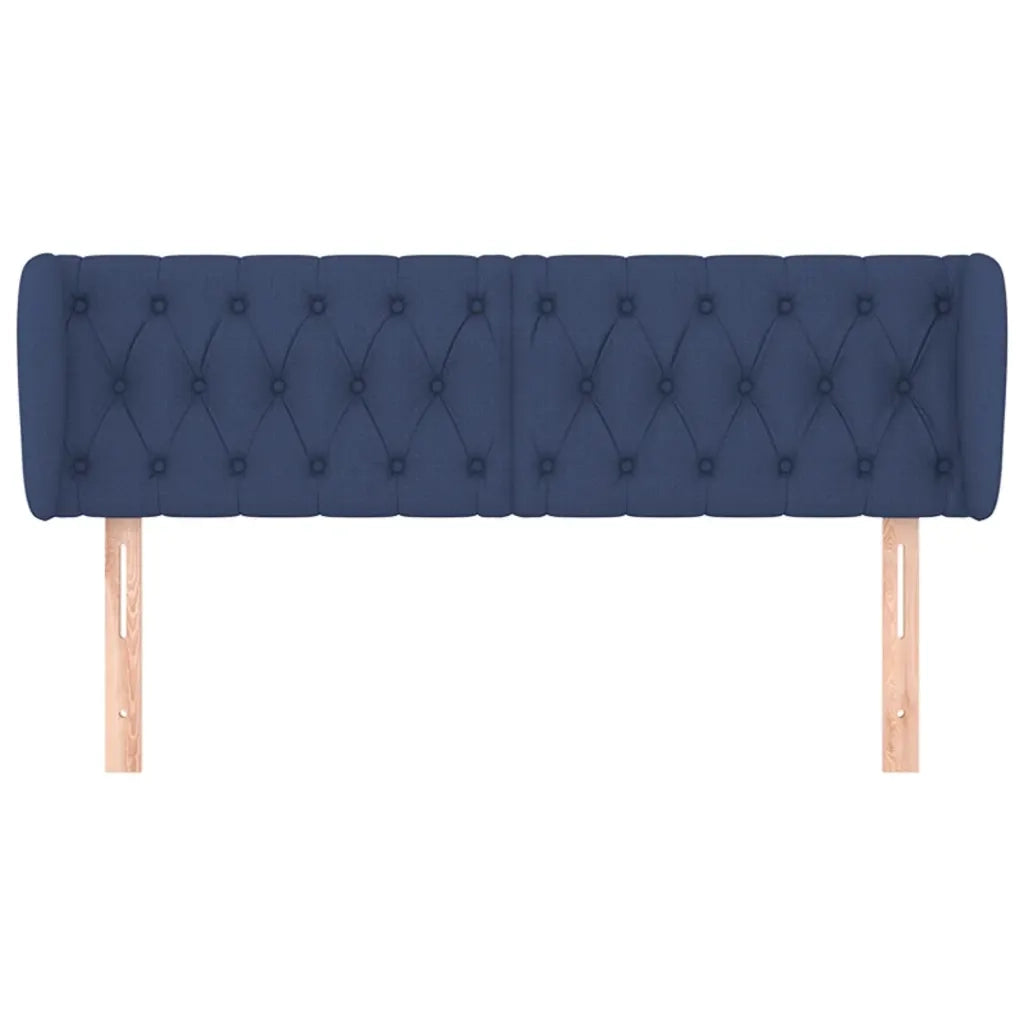 Testiera ad Orecchio Blu 163x23x78/88cm in Tessuto