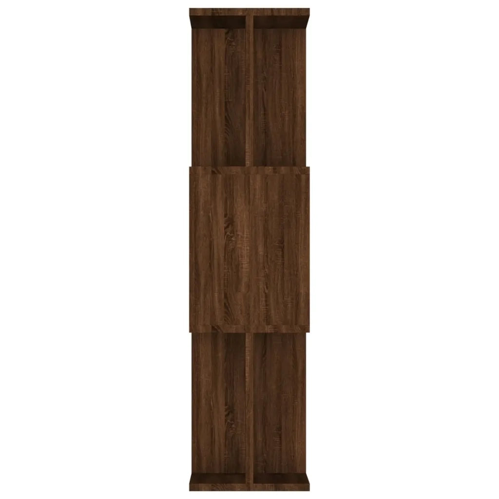 Libreria Divisorio-Scaffale per Libri-Mobile di Stoccaggio Rovere Marrone 80x24x96 cm Legno Ingegnerizzato