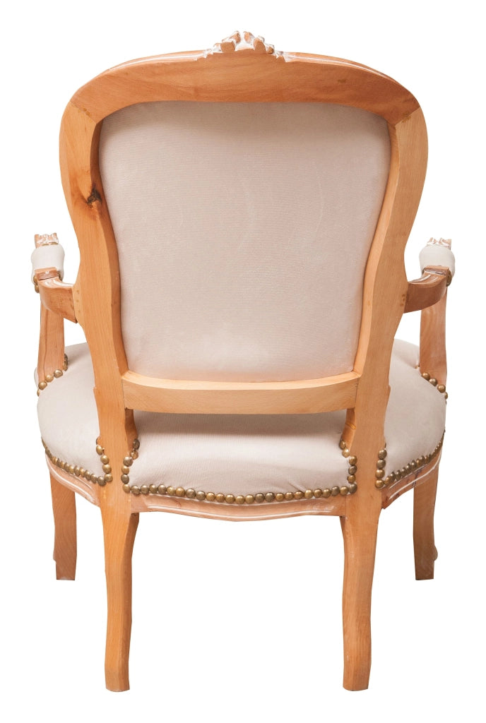 Biscottini Poltrona stile francese Luigi XVI in legno massello di faggio XVI, faggio,