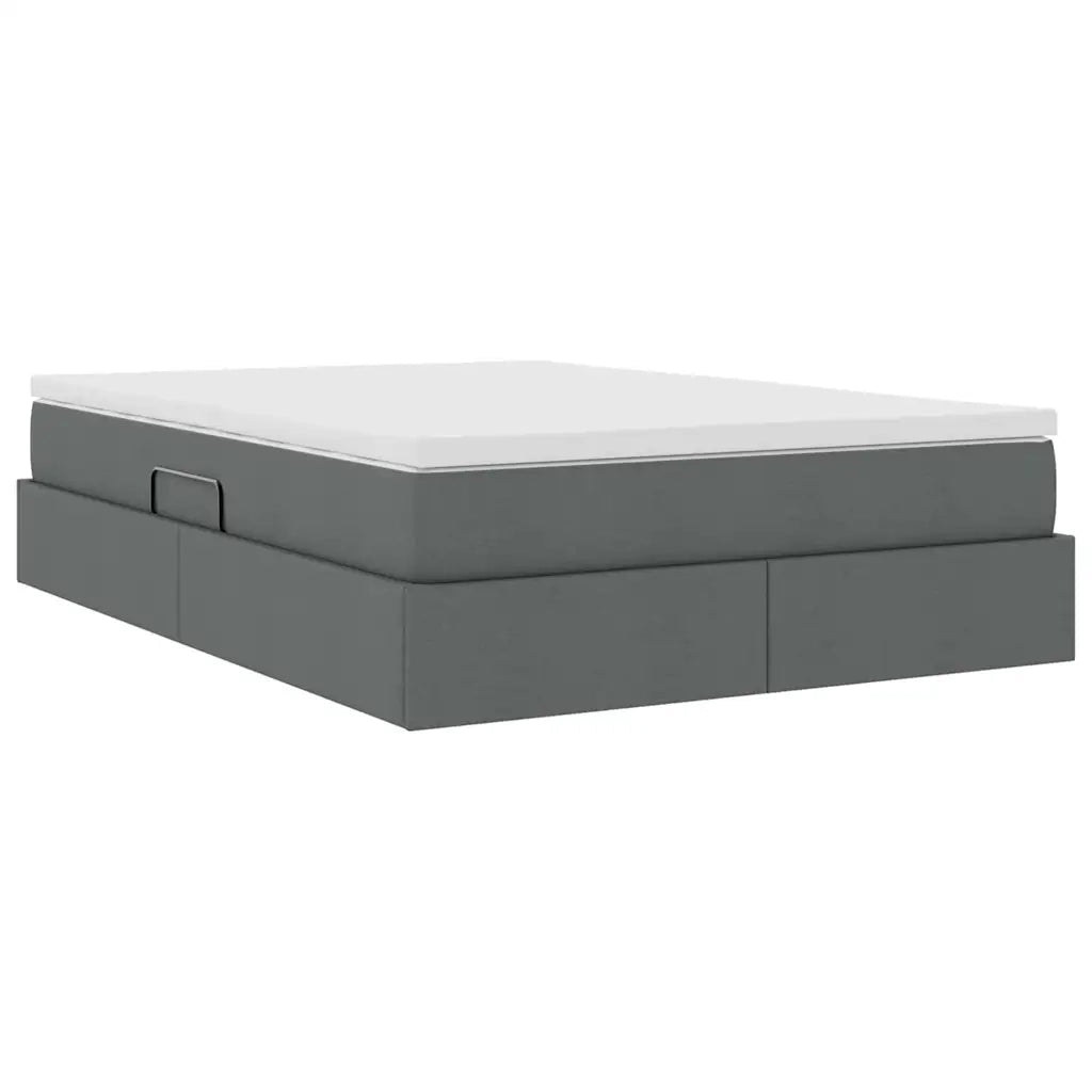 Letto con contenitore e materasso Grigio scuro 140 x 200 cm 3370231