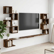 Mensola per TV da muro Rovere Fumo 160 x 15 x 94 cm 8012312