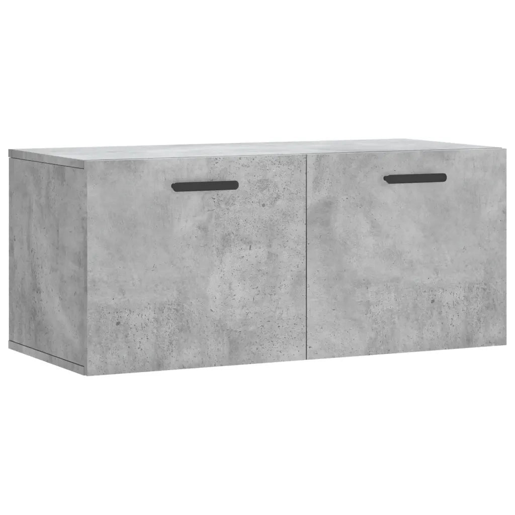 Armadietto a Muro | Mobile a Parete Grigio Cemento 80x36,5x35 cm Legno Multistrato