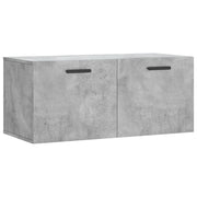 Armadietto a Muro | Mobile a Parete Grigio Cemento 80x36,5x35 cm Legno Multistrato