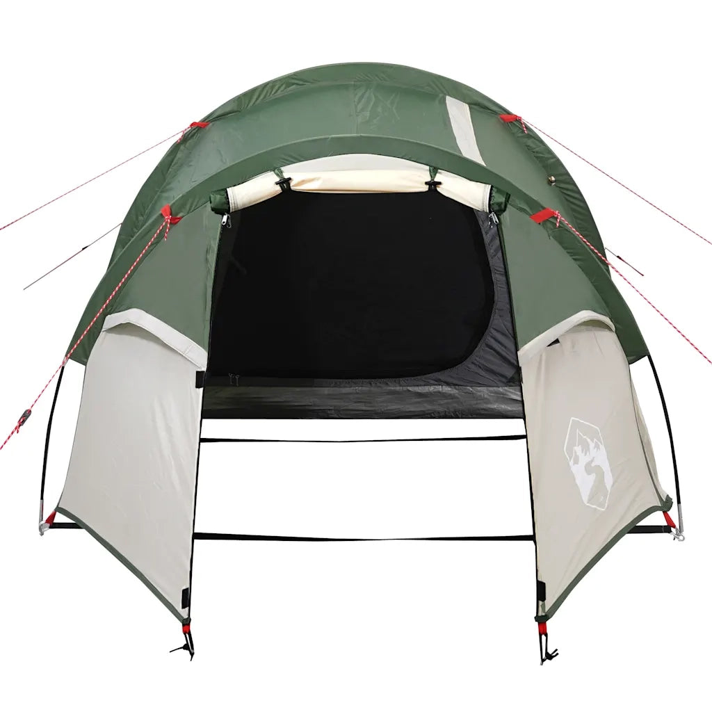 Tenda da Campeggio a Tunnel per 2 Persone-Tenda per Escursionismo Verde Impermeabile 957695