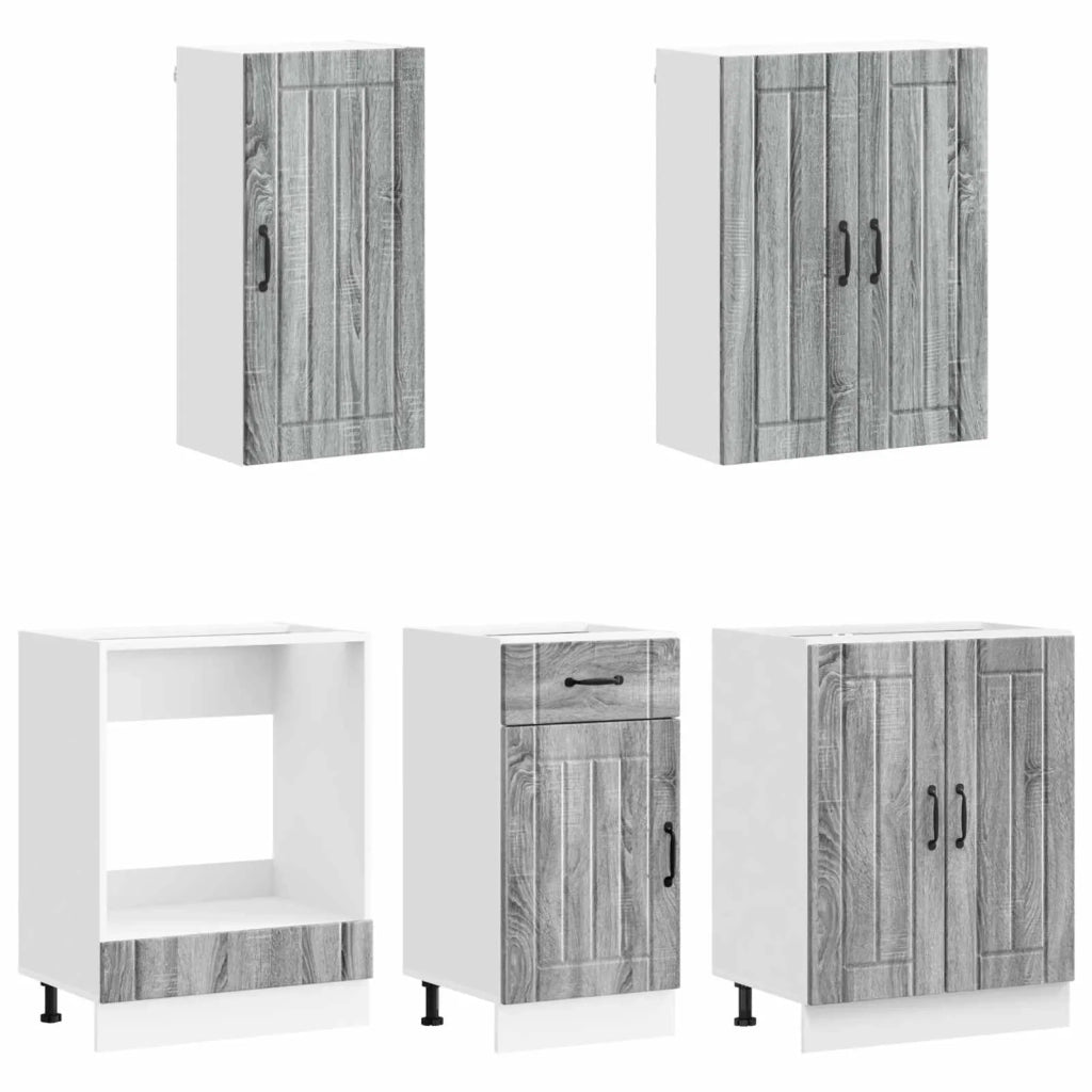 Unità Cucina LUCCA 5 pcs Sonoma grigio Legno ingegnerizzato 3438261