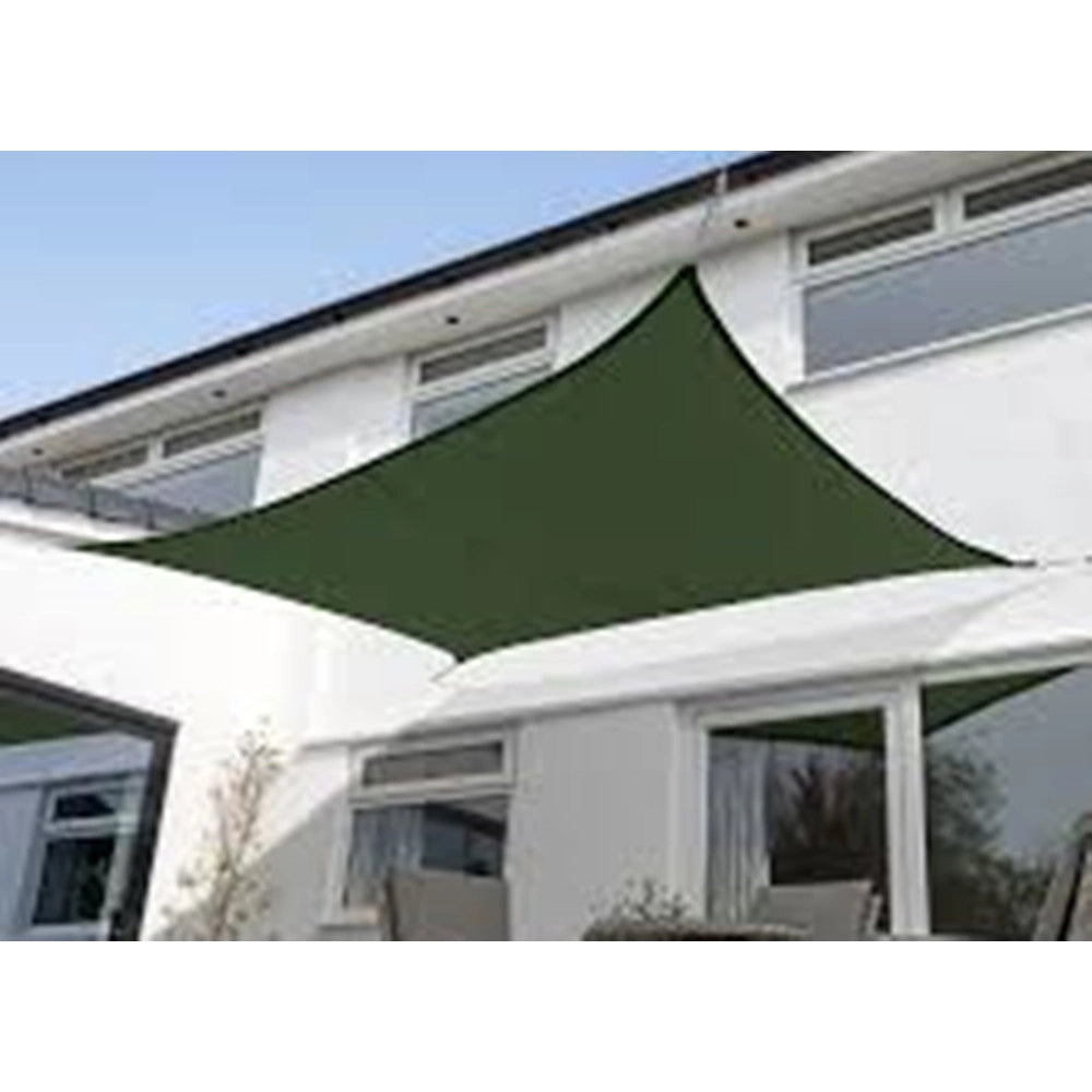 Trade Shop - Vela Tenda Rettangolare Parasole Protezione Sole Ombra Giardino 3x4 Mt Verde 017033 -