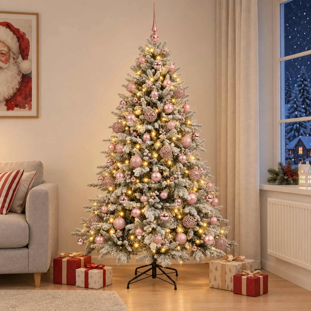 Albero di Natale artificiale con palline 210 cm 300 LED 3466679