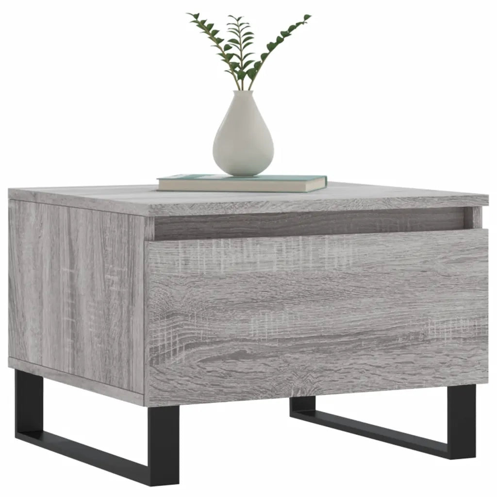 2 pz Tavolini salotto | Tavolino da caff¨¨ | Tavolino da Soggiorno Grigio Sonoma 50x46x35cm Legno Multistrato