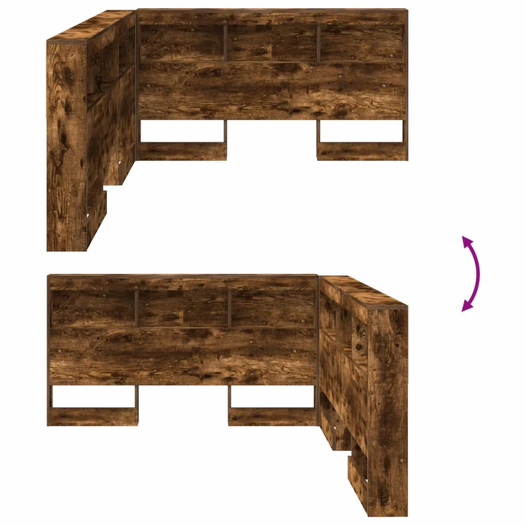 Testata contenitore Rovere fumé 140 cm Legno multistrato 3335489