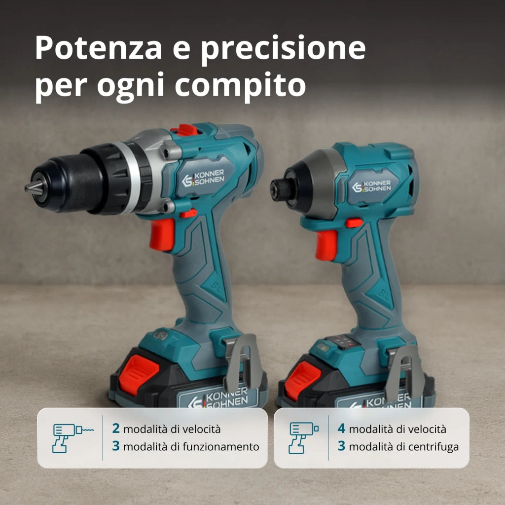Set Master Senza Fili 2in1 KS IDISD 20V SET 2 PLUS