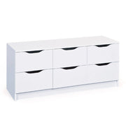 Ceppino, Cassettiera 6 Cassetti, 50x120x40h cm Bianco