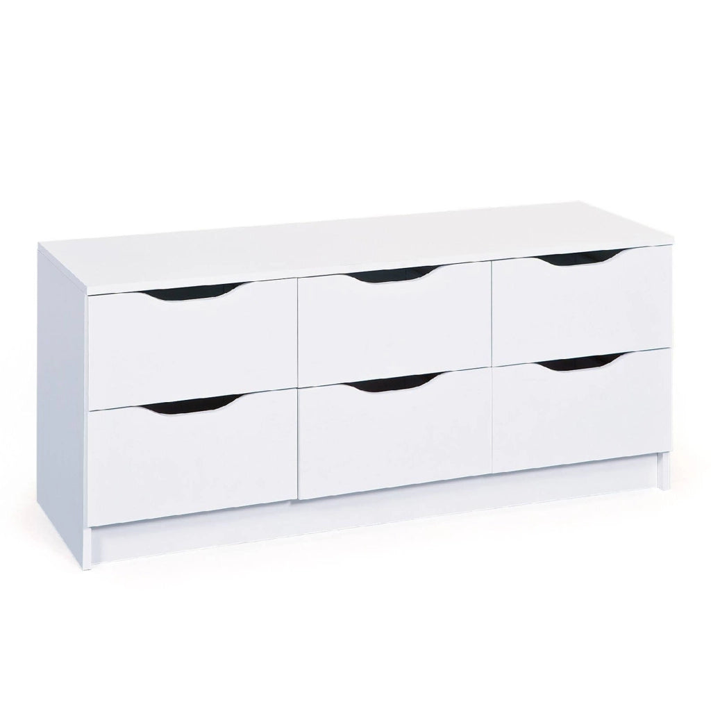 Ceppino, Cassettiera 6 Cassetti, 50x120x40h cm Bianco