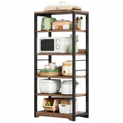 Scaffale industriale a 5 ripiani, marrone, stile loft, con ripiani da 160 cm