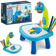 Trade Shop - Tavolo Da Disegno Per Bambini Con Proiettore Led Lavagna Educativa Giocattolo -