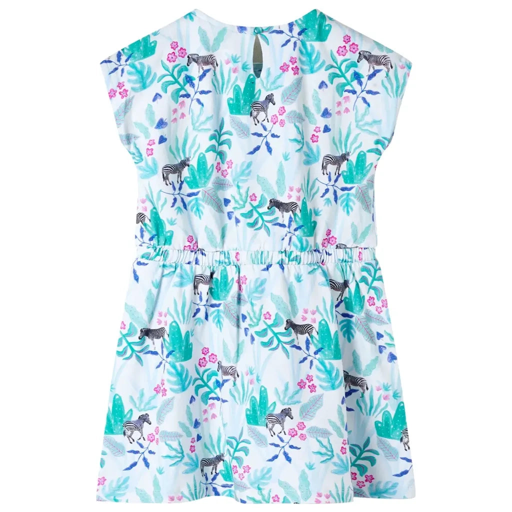 Abito da Bambina Ecru e Menta Scuro 104 CFW4050200