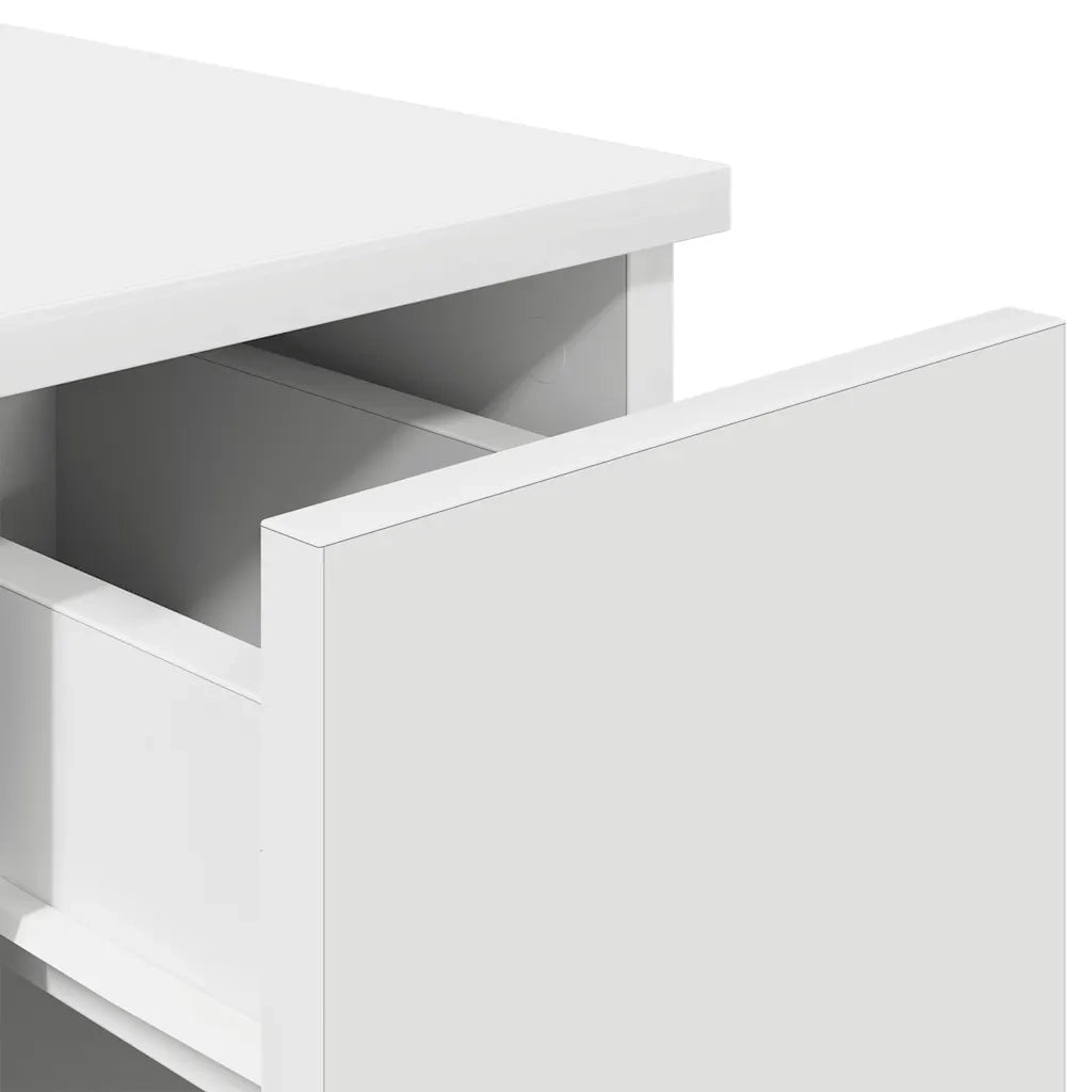Comodino | Armadio da Notte | Mobiletto da notte con Cassetto Bianco 20x36x60 cm