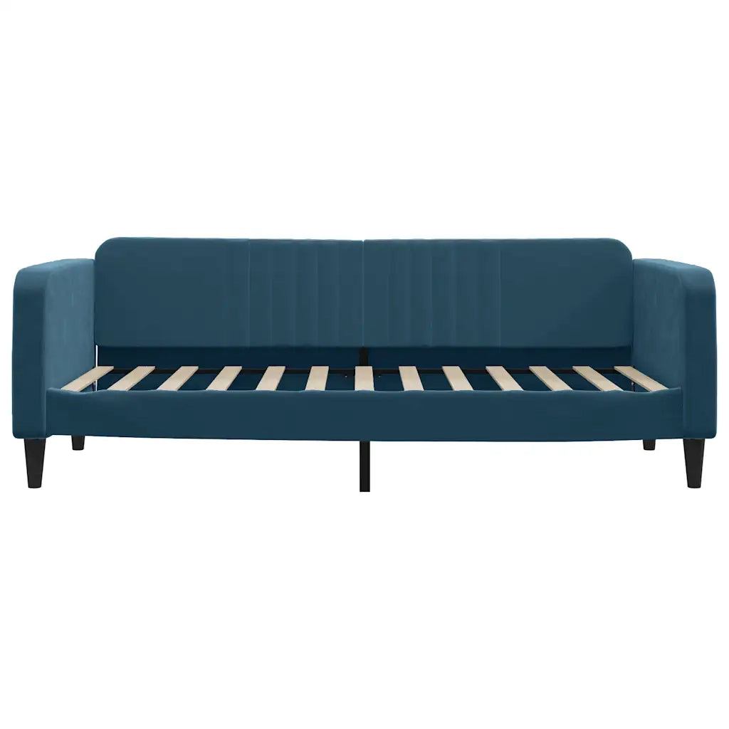 Divano Letto Estraibile con Cassetti-Sofa Letto-Daybed Blu 90x200 cm in Velluto 156188