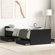 Struttura del letto con testiera Rovere Nero 193 x 78 x 50 cm 3329308
