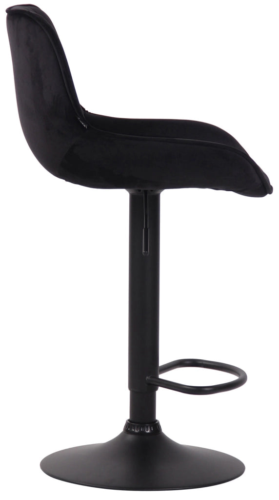 Set di 2 sgabelli da bar Lentini Velvet nero,nero
