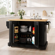 CARRELLO CUCINA con 2 ante e 6 cassetti 120x45x91 cm MDF Nero