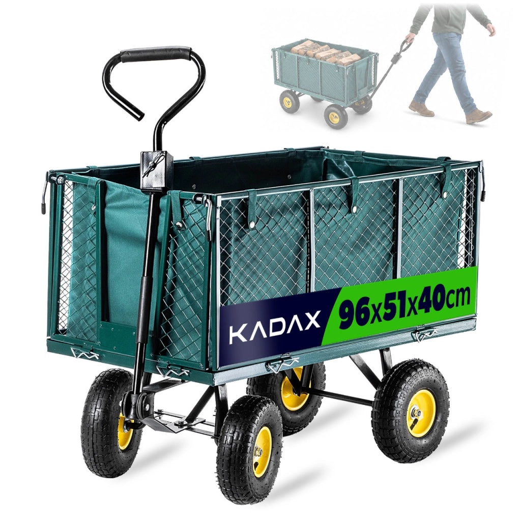 Carrello da giardino KADAX, carriola da trasporto, rimorchio, 450 kg, 200 L, XXL, grande, robusto