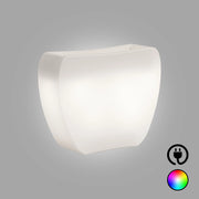 Vaso luminoso moderno di design 100x31 H80 in polimero resistente con LED multicolor per interno ed esterno - Made in Italy - Monacis