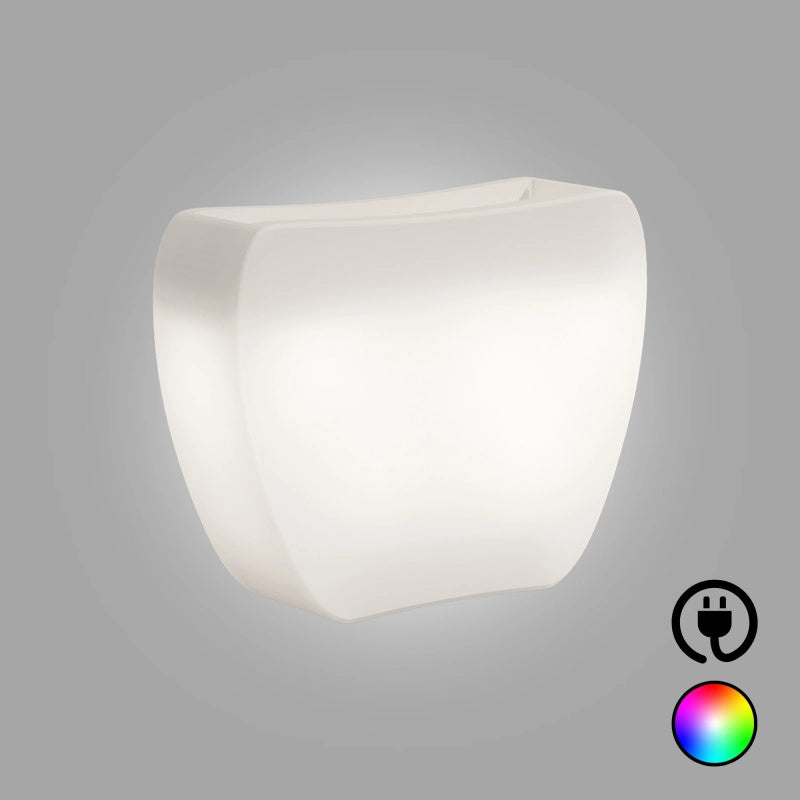 Vaso luminoso moderno di design 100x31 H80 in polimero resistente con LED multicolor per interno ed esterno - Made in Italy - Monacis