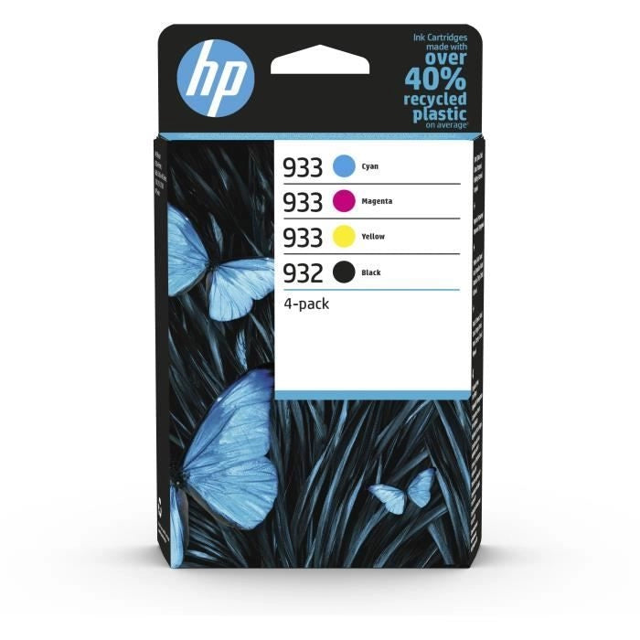Confezione da 4 cartucce d'inchiostro originali Nero, Ciano, Magenta, Giallo 932/933 6ZC71AE - HP -