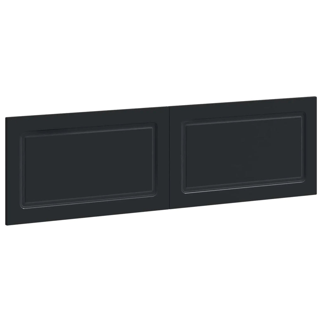 Testiera da Muro UTRECHT Nero Legno ingegnerizzato 897816