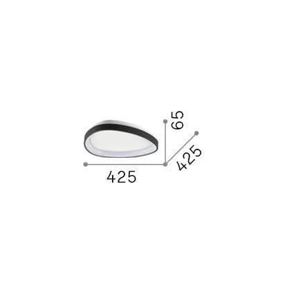 Plafoniera Gemini 1 Luce Led Integrato Nera