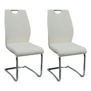 Marvin Sedia Edda con Struttura in Metallo e Seduta Imbottita di Design Moderno per Casa Ufficio Sal 2 SEDIE EDDA BIANCO