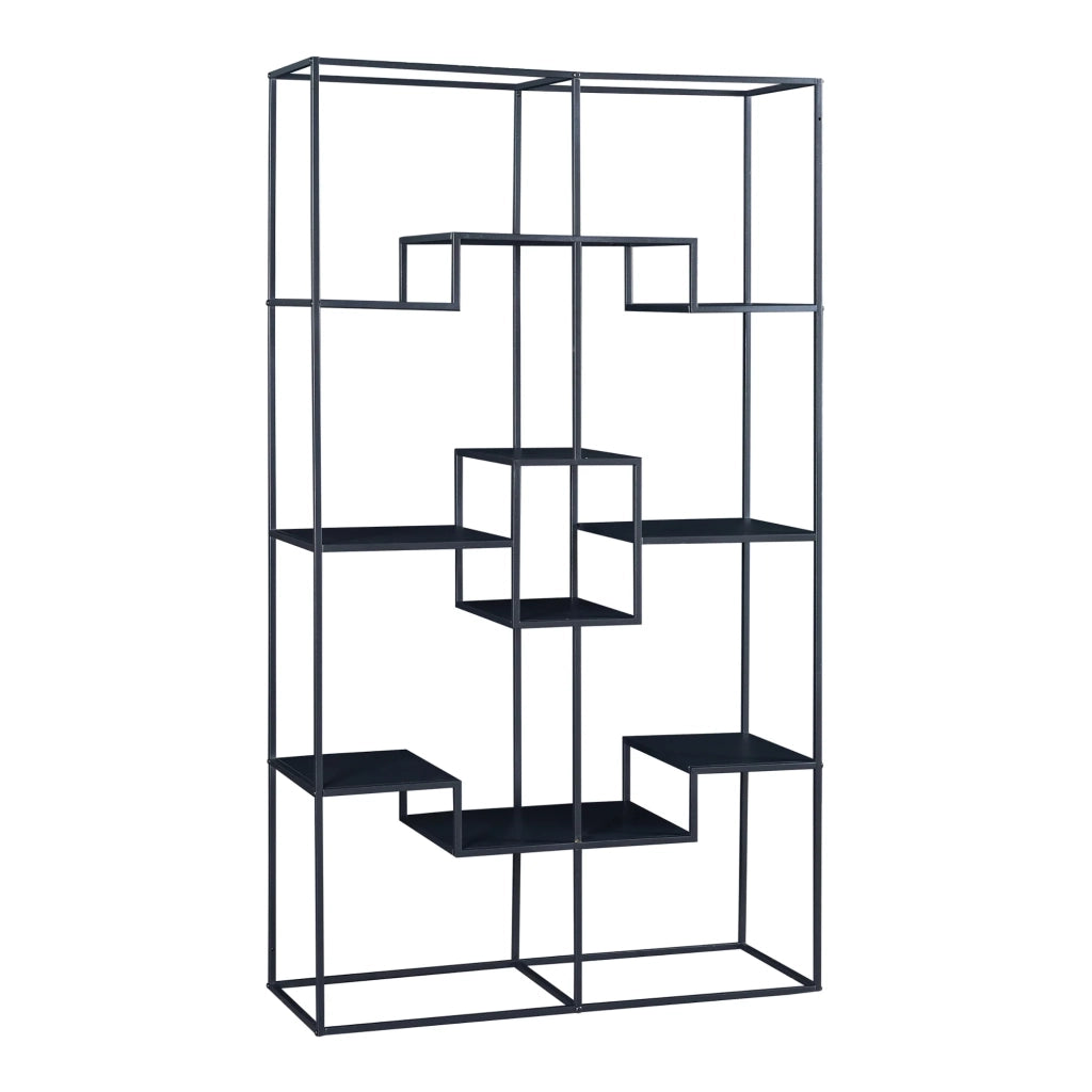 Scaffale dal design senza tempo per soggiorno/camera da letto mobile contenitore indipendente 180 x 100 x 35 cm nero 03_0011150