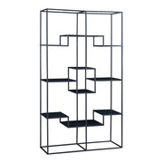 Scaffale dal design senza tempo per soggiorno/camera da letto mobile contenitore indipendente 180 x 100 x 35 cm nero 03_0011150