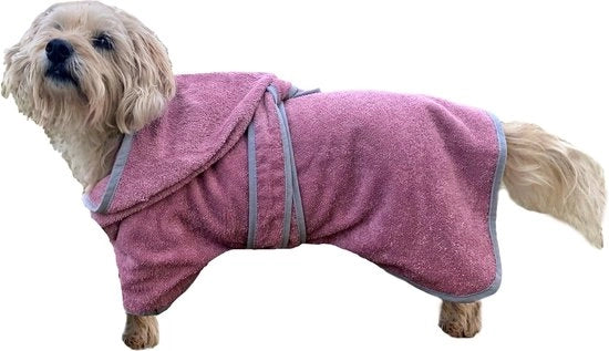 Badia per cani - asciugamano per cani - asciugamano per cani grandi e piccoli - 100% cotone - badia morbida e comoda per cani - con cappuccio e cinturino