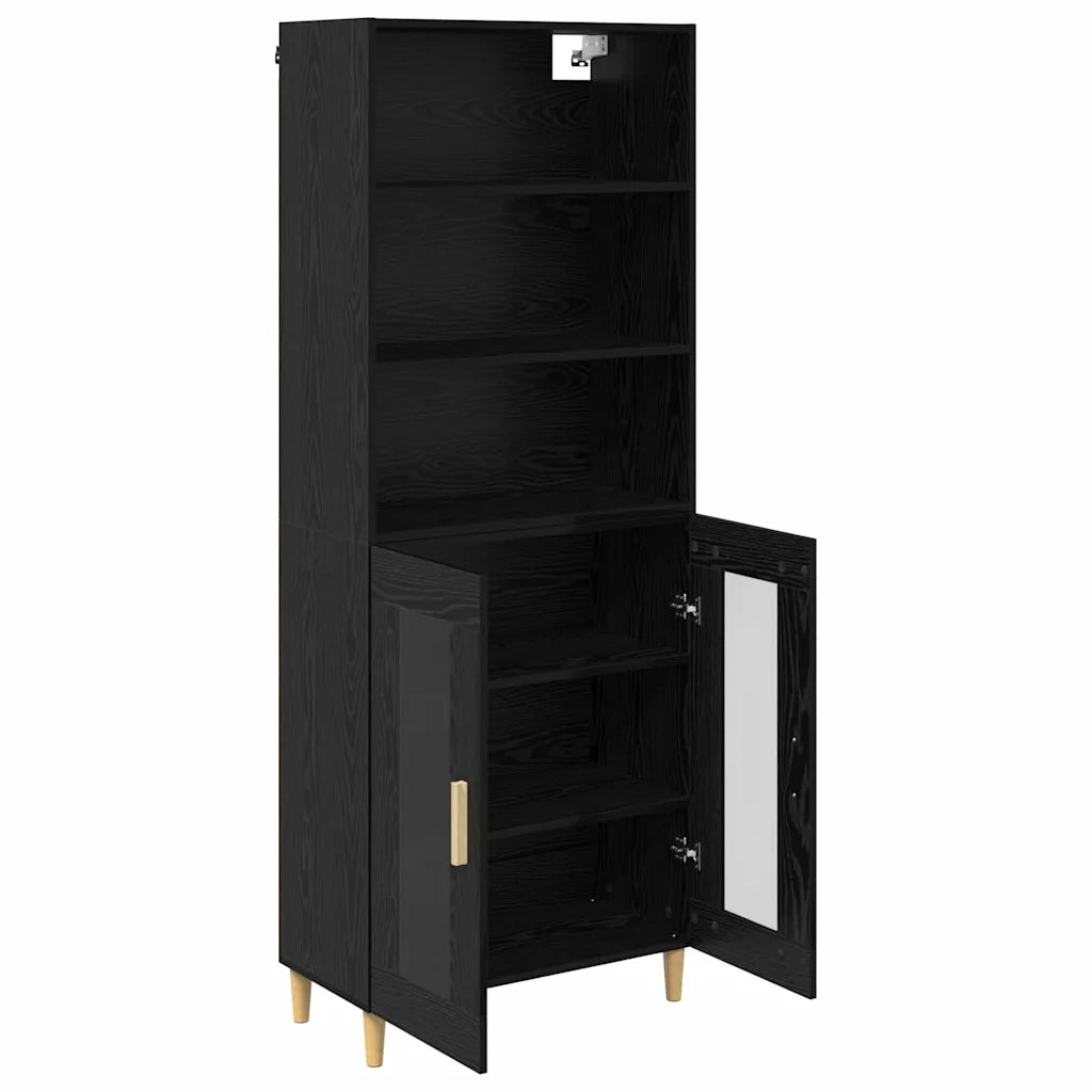 Credenza Rovere Nero 69,5 x 32,5 x 180 cm Legno multistrato 3416260