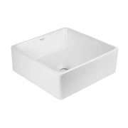 Lavabo da appoggio ceramica bianco quadrato arredo bagno lavandino 39x39x14 cm *** confezione 1