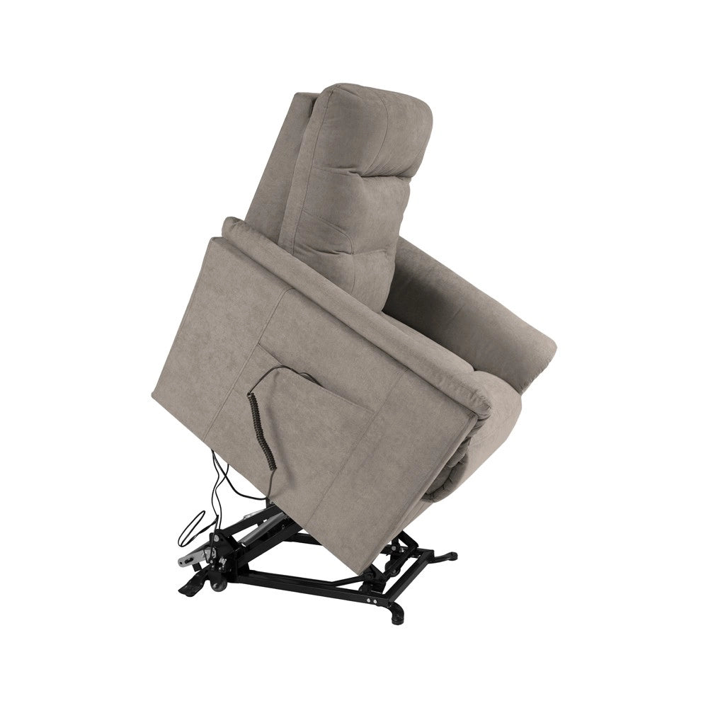 Poltrona Alzapersona Alessia 2 Motori con Roller Bar e Tessuto Idrorepellente tortora – Comfort, Relax e Massima Autonomia