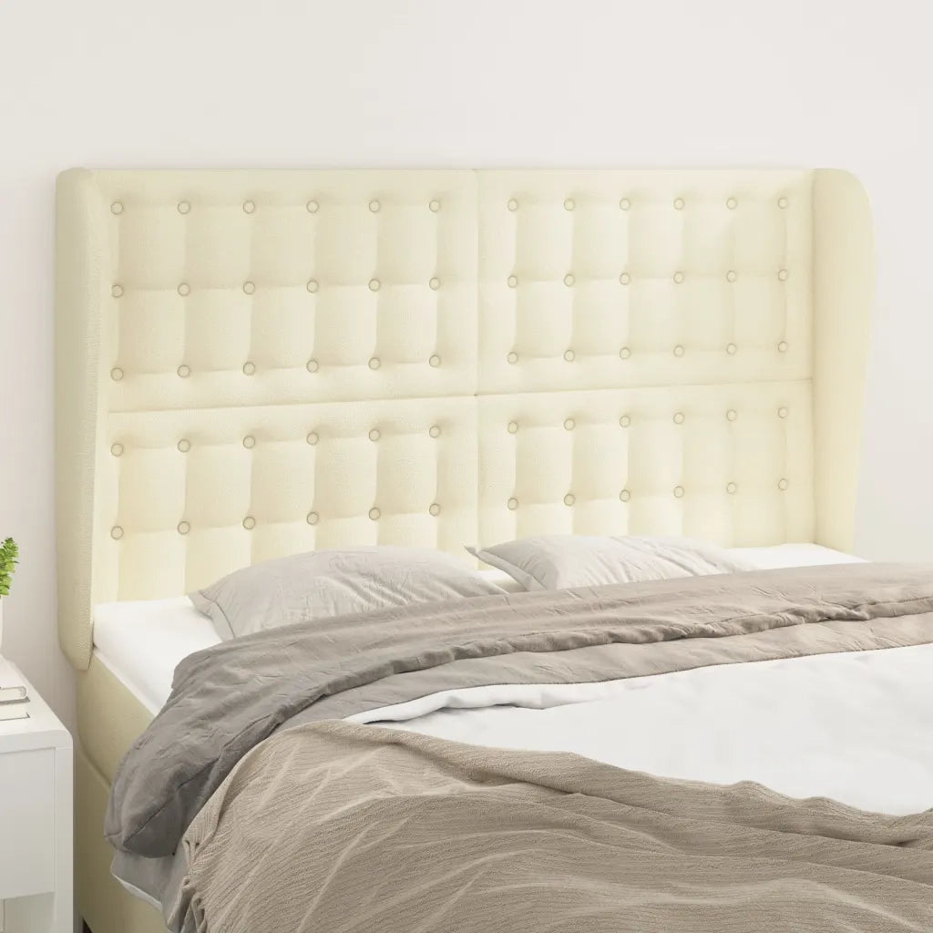 Testiera ad Orecchio Crema 147x23x118/128 cm in Similpelle cod mxl 49905