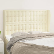 Testiera ad Orecchio Crema 147x23x118/128 cm in Similpelle cod mxl 49905