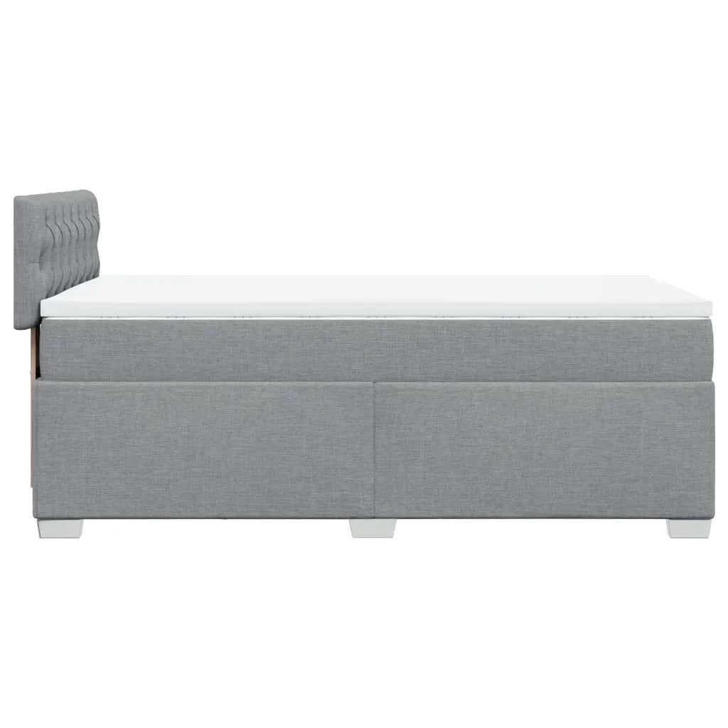Giroletto a Molle con Materasso Grigio Chiaro 80x200 cm Tessuto 3285722