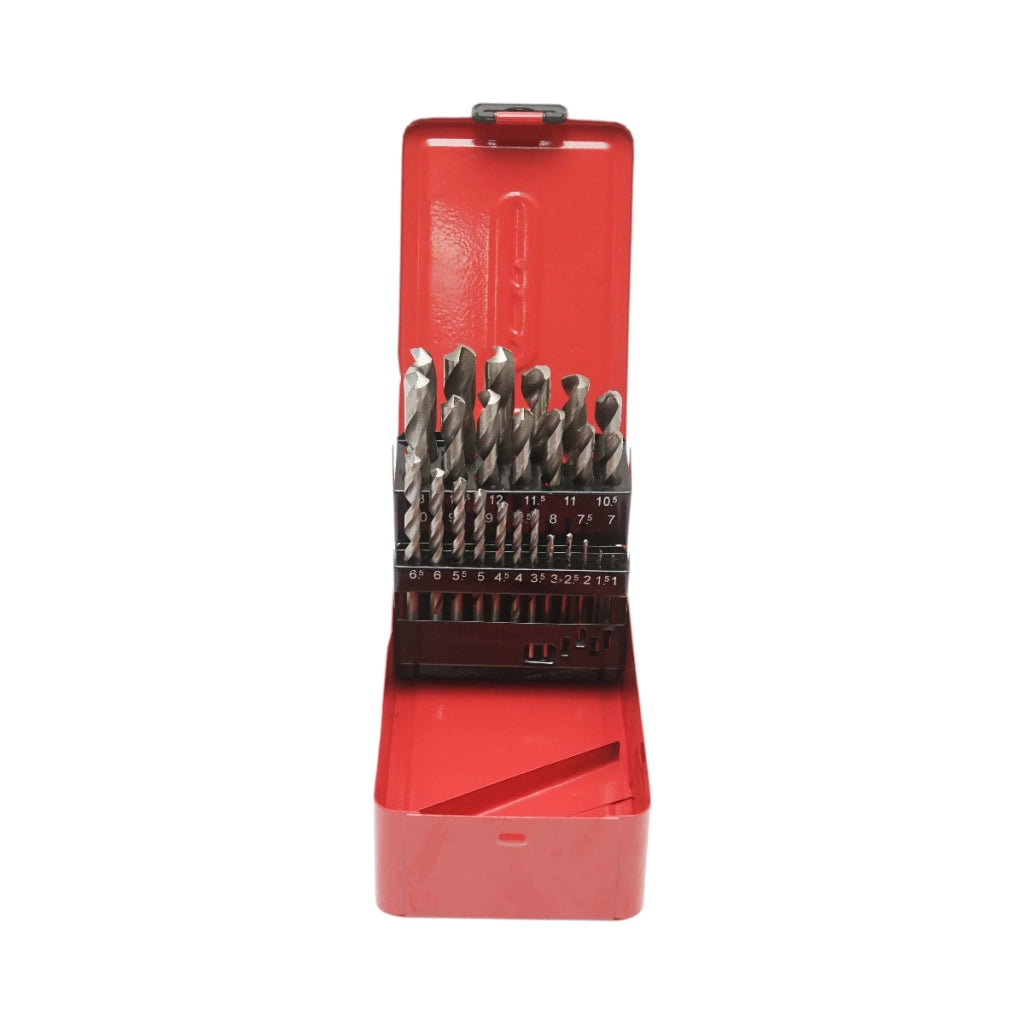 Set di 25 punte elicoidali da 1-13 mm per metallo con gambo cilindrico