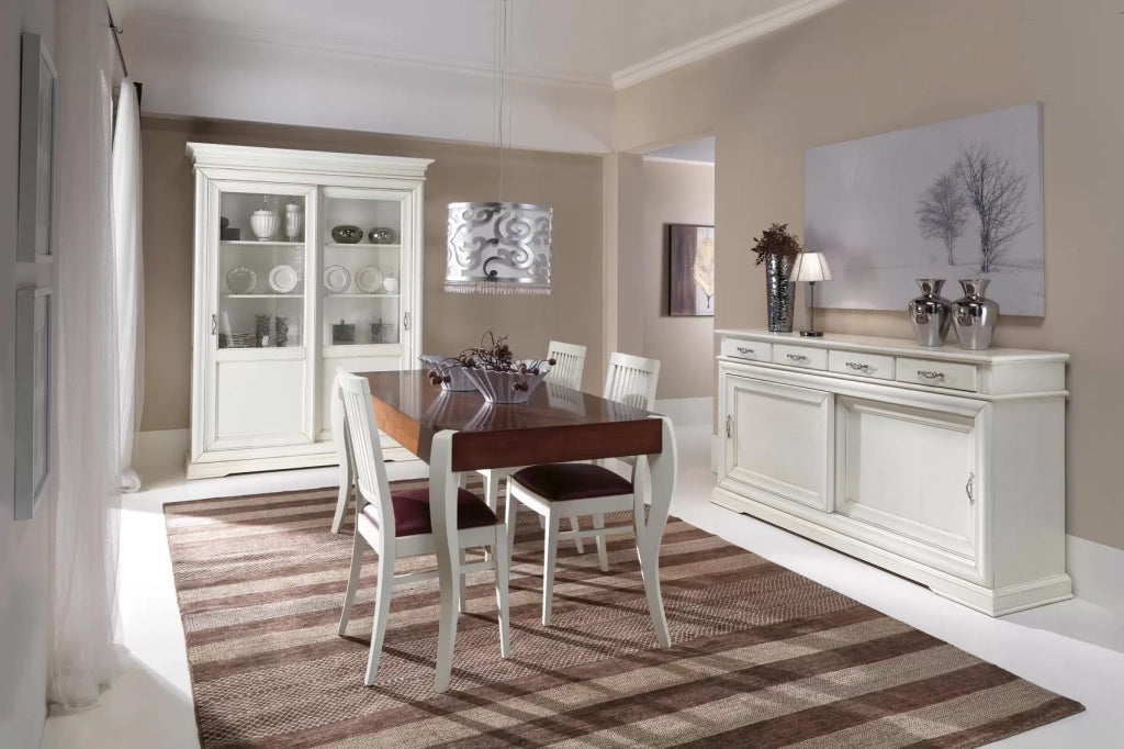 Tavolo rettangolare in legno bicolore 140x85x81 cm fisso - Mobili 2G