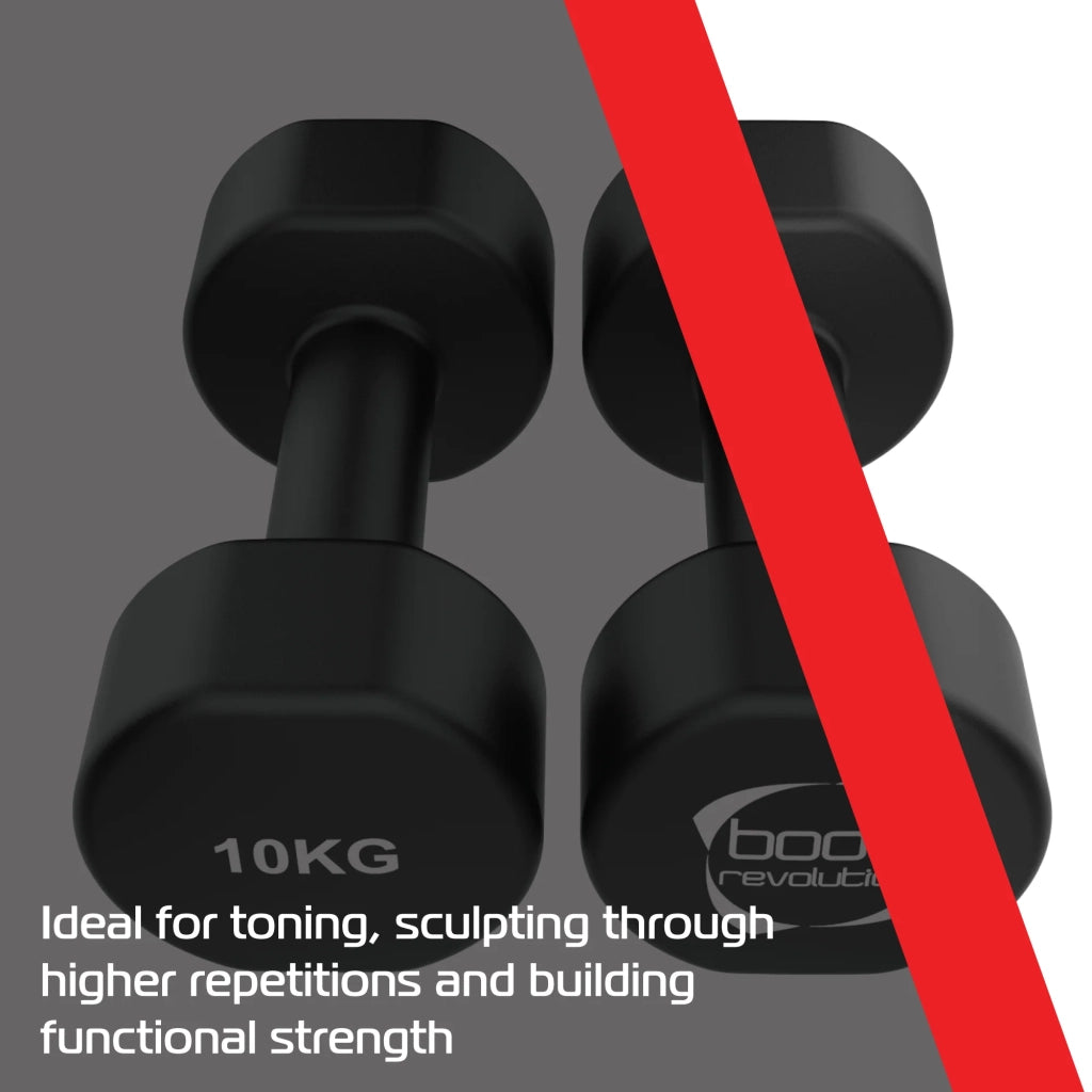 Manubri neoprene 2 x 10 kg, antiscivolo