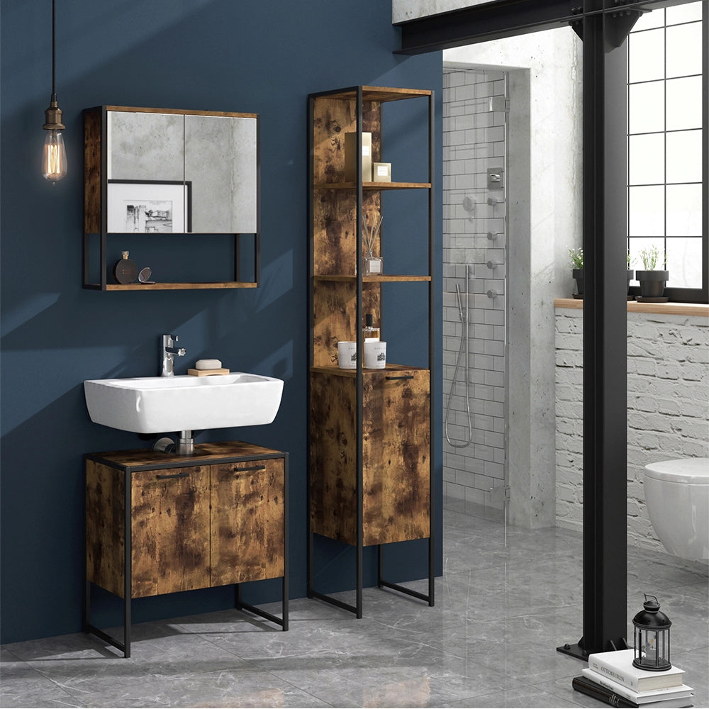 Vicco Mobile bagno alto Legno antico 33 x 185 cm