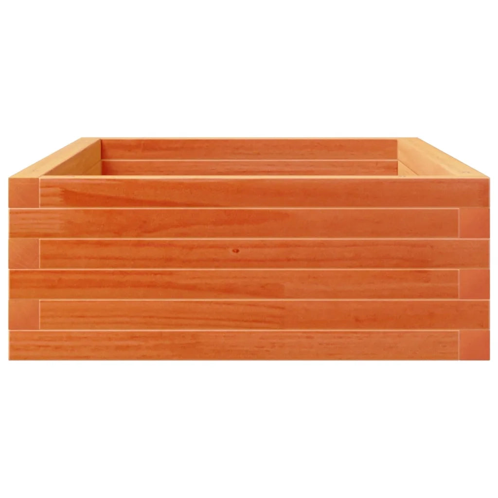 Fioriera | Cassetta per fiori | Vaso Giardino Marrone Cera 110x60x23 cm Legno Massello Pino