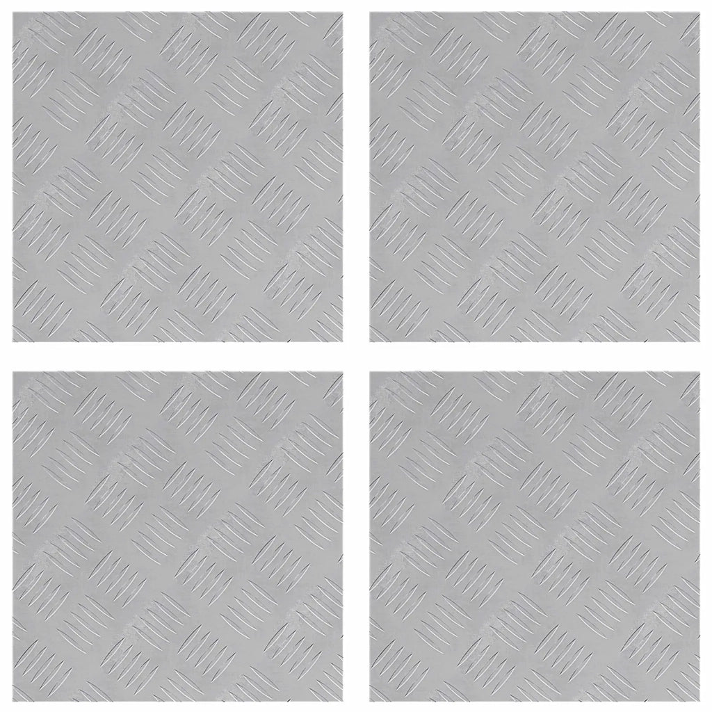 Gradini per Scale Quadrato 4 pcs Argento 40 x 40 cm Alluminio 4104318